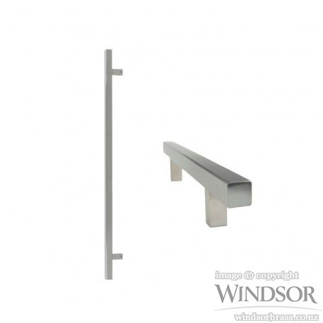 Windsor Brass Entrance Pull Handles Square Profile (304 SS)