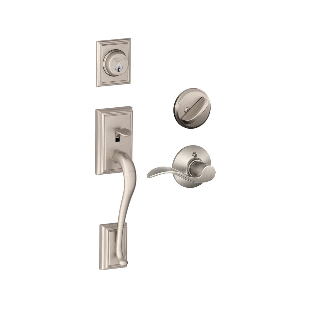 Schlage F Series Addison Entrance Set with Accent Lever