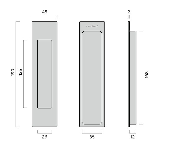 8002/190 M Series Flush Pull - Image 2