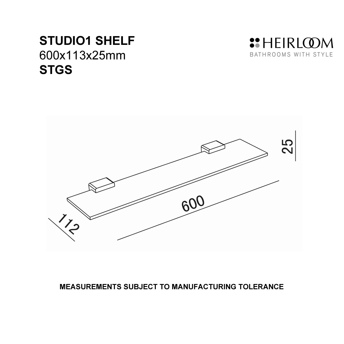 STUDIO 1 GLASS SHELF - Image 2