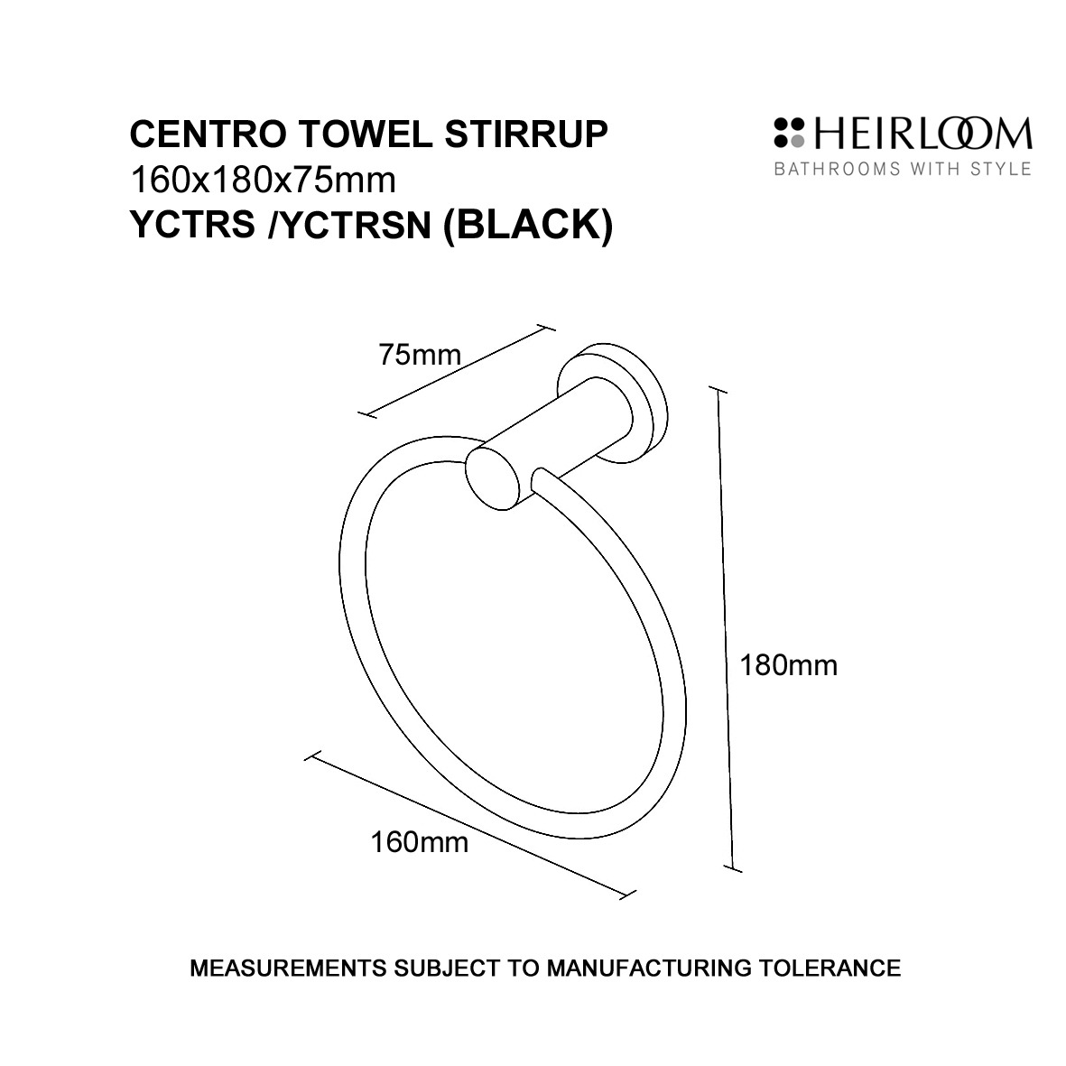CENTRO NERO TOWEL STIRRUP - Image 2