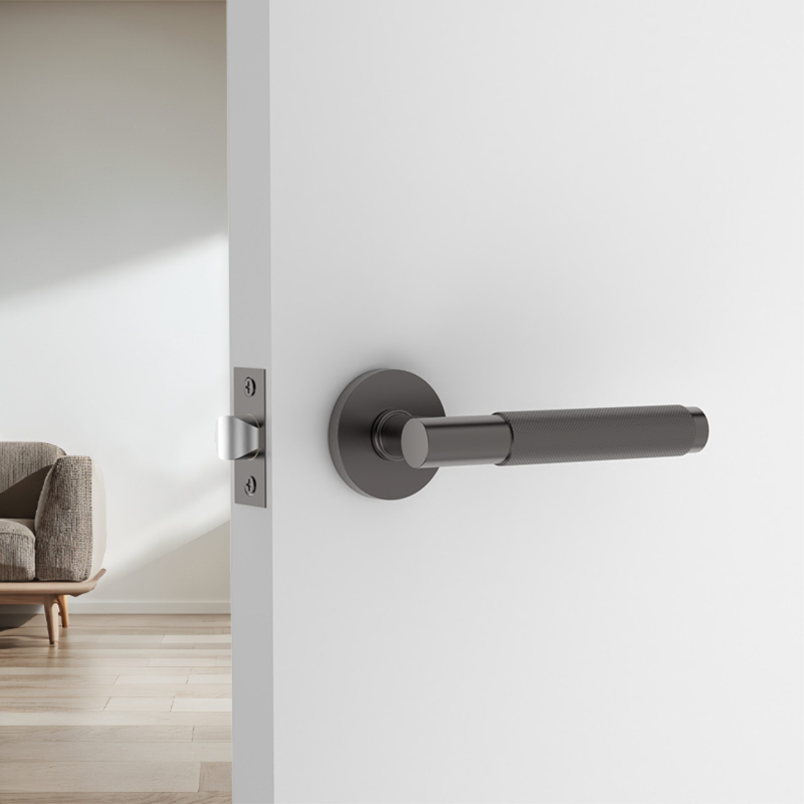 Flow Lever Handle In Nickel Graphite - Image 2