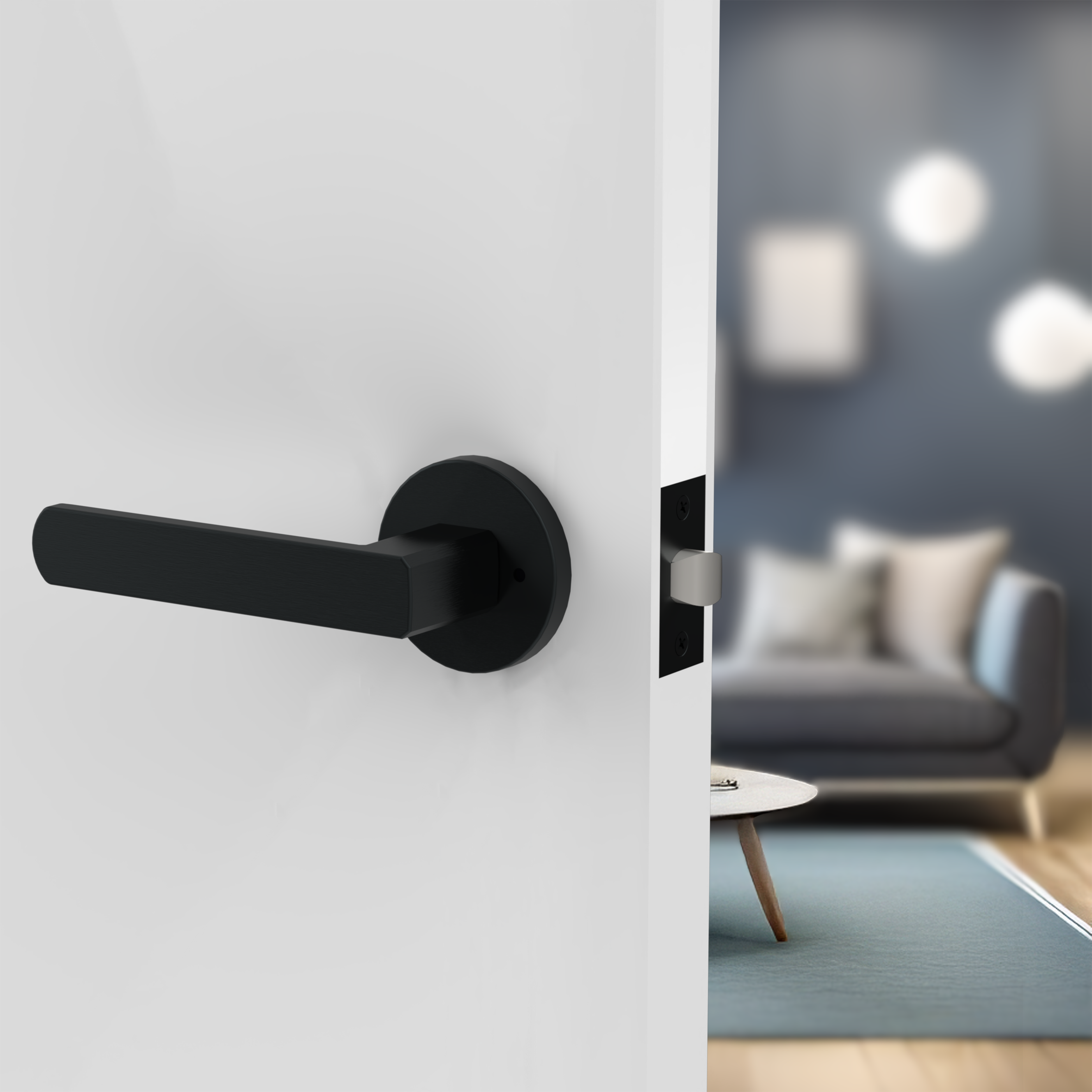 Moon Lever Handle In Matt Black - Image 2