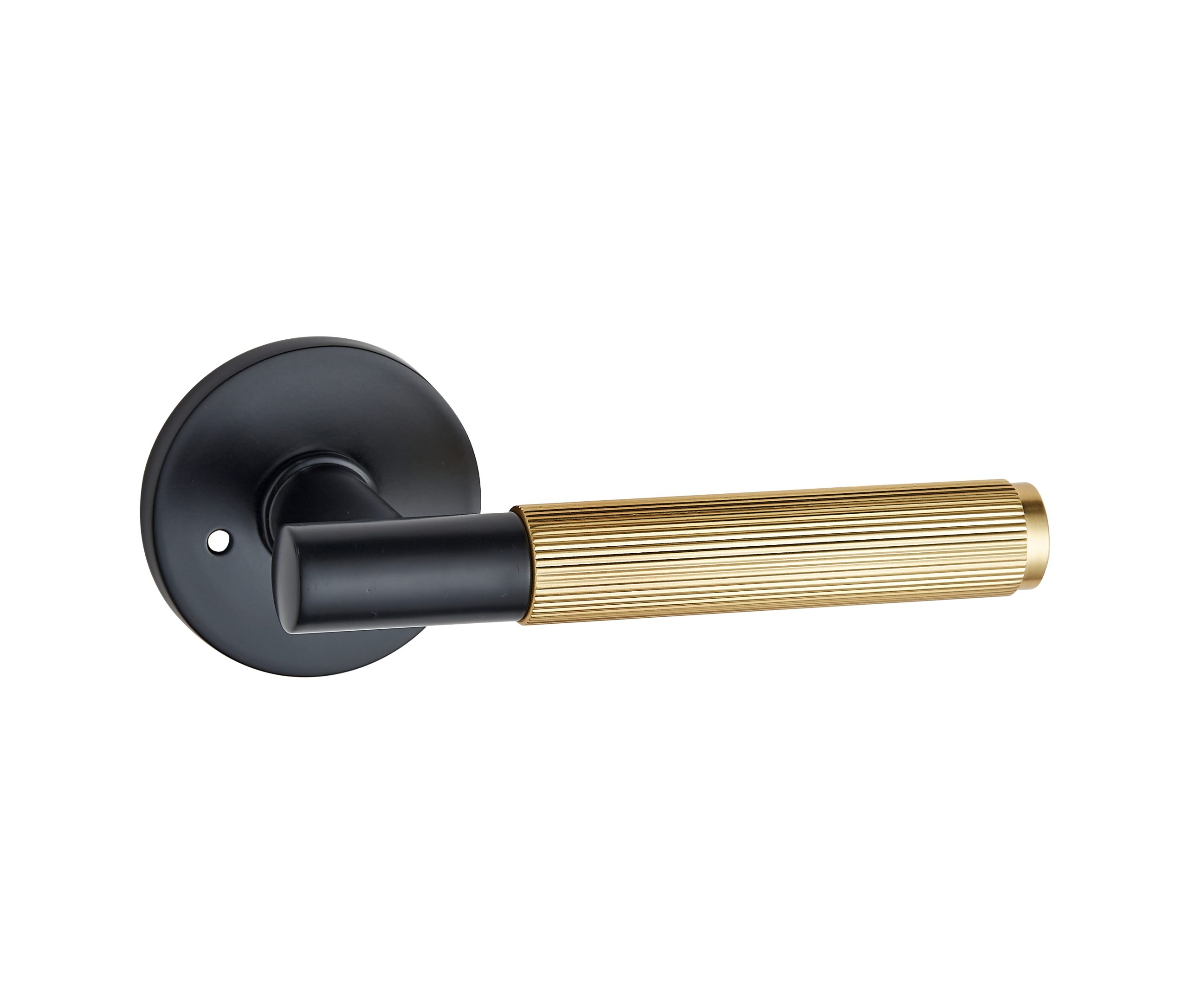Round Low-Profile Rose in MB finish with Linea Lever in FOUR different finishes - Image 4